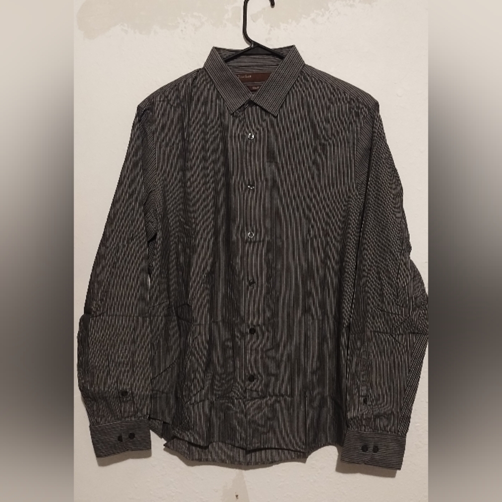 Perry Ellis striped button down shirt